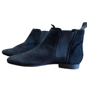 Frank Wright 1885 Men's Black Suede Chelsea Ankle Boots EU 44 Minimalist Slip On